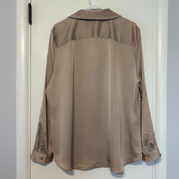 Ann Taylor Beige Button Down Shirt - Picture 4 of 9